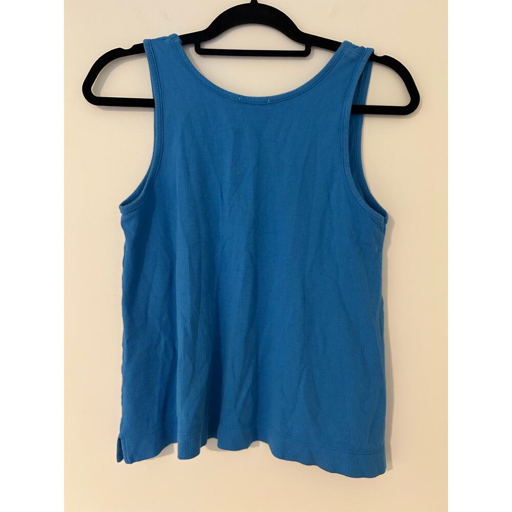 LAKE Pointelle Pajama Shorts Set Blue Tank Top Shorts 100% Pima Cotton GUC S - Picture 6 of 12